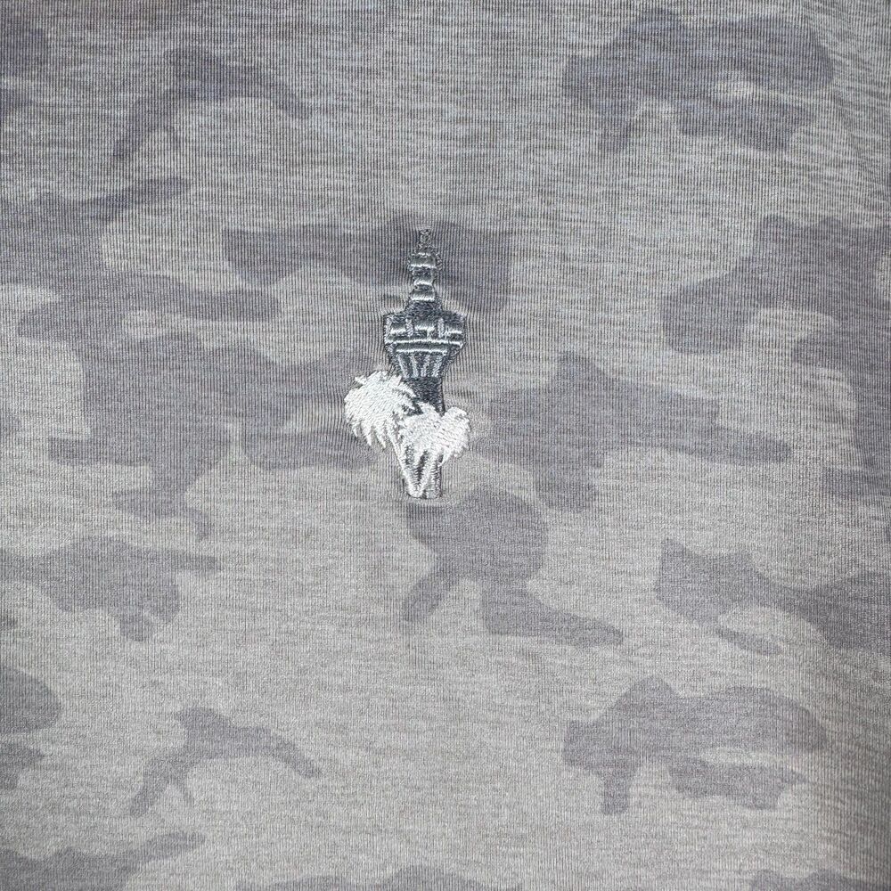 Peter Millar Summer Comfort Polo Shirt Mens 2XL Gray Camo Embroidered Logo